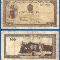 Roumanie 500 Lei 1942 Billet Europe Centrale