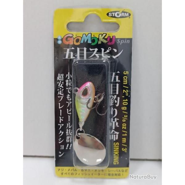 !! STORM GOMOKU SPIN 10g HOLO PINK HEAD CHARTREUSE 5cm !!