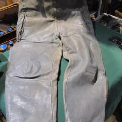 pantalon allemand km cuir gris sous marinier original