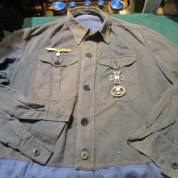 chemise sous marinier allemand ww2