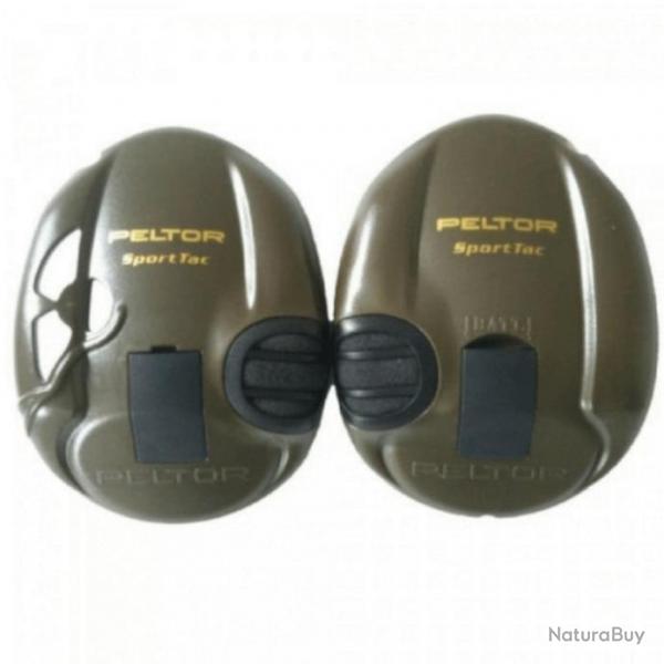 Paire de Coques 3M Peltor Digital pour Casque Sport Tac - Vert