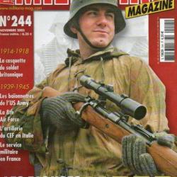 Militaria magazine 244 service militaire en france , baionnettes us army , artillerie cef en italie