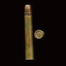 9.3 x 57 R - calibre peu courant - marquage : PS* 9,3x57R * - balle cuivre pointe plomb plate
