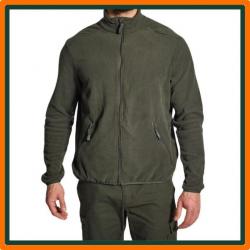 Veste polaire de chasse - Zippée - Vert armée - Confortable et chaux