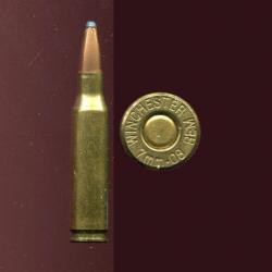 7mm-08 REM - marque WINCHESTER - balle cuivre pointe plomb