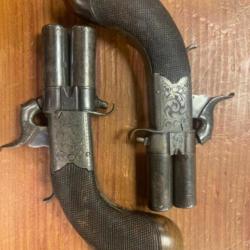 paire de pistolets miniatures 12 cm. P.BLANCH