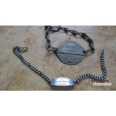 PLAQUE D'IDENTITÉ MILITAIRE et prisonnier francais - ww2 EUR 49,50