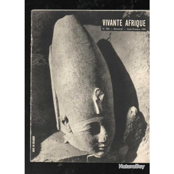 vivante afrique 204 - Aot - Octobre -1959 , madagascar, congo belge , koudougou,