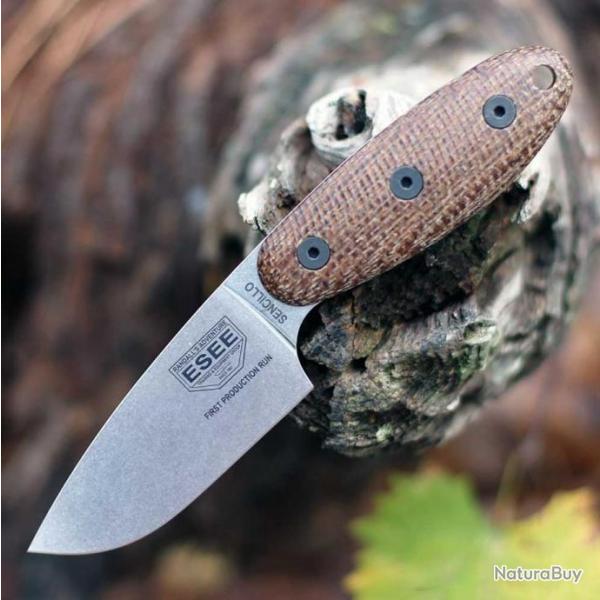 Couteau ESEE Sencillo Lame Acier CPM-MagnaCut SW Manche Micarta Etui Kydex Made USA ESSENCILLOM