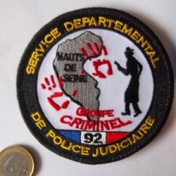 écusson obsolète ! collection police judicaire groupe criminel Hauts de Seine