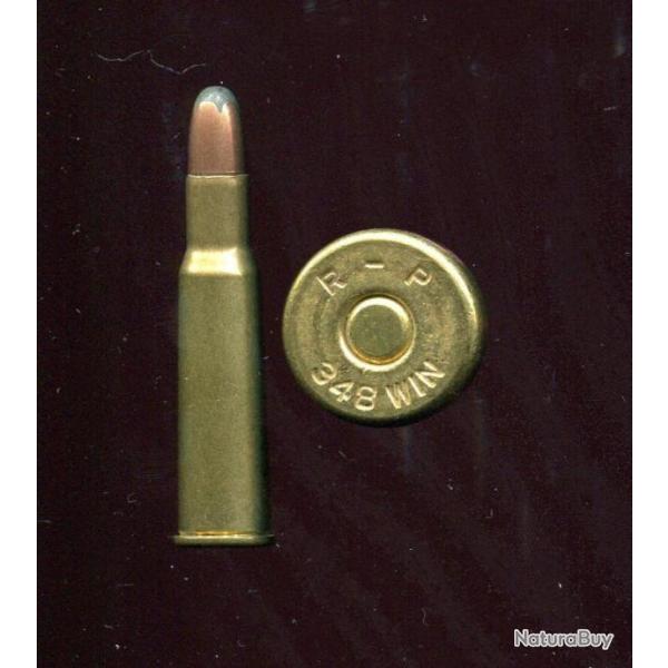 .348 Winchester - balle cuivre pointe plomb -  marquage :  R-P  348 WIN