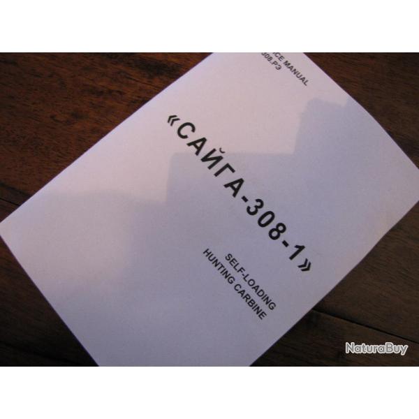 SAIGA "CANRA"  document pour CK 308 P 3