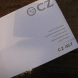 CZ  document / manuel d'utilisation  pour CZ 457