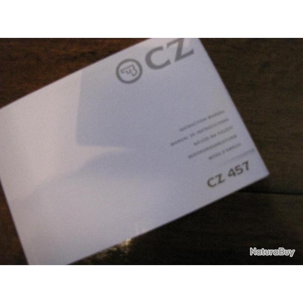 CZ  document / manuel d'utilisation  pour CZ 457