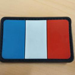 Écusson silicone rectangulaire tricolore France