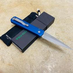 Couteau Automatique Pro-Tech 920 Godfather Blue AUTO Lame Acier 154CM Manche Alu USA PTK920BLUE