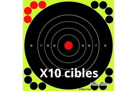Lot de 100 cibles GEF Carabine 50 m. Match 20x20 cm - Cibles