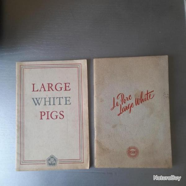 Herd-Book of Large WhitePigs 1938 + Herd-Book du Porc Large White 1950. Anglais-franais