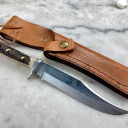 ANCIEN COUTEAU POIGNARD PUMA "ORIGINAL BOWIE KNIFE" #6396 (1982) BOIS DE CERF @SOLINGEN ANTON WINGEN