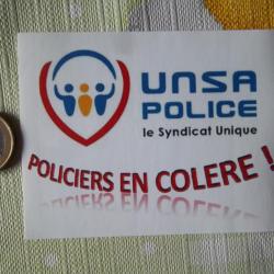 autocollant collection police Union Nationale des Syndicats Autonomes UNSA
