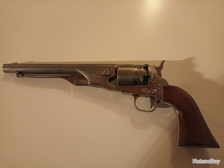 Revolver Poudre Noire Pietta 1860 Army Old Silver Ivoirine