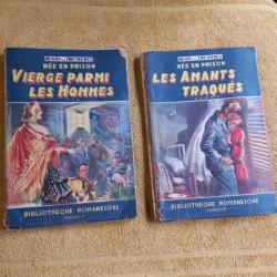 lot de 3 romans " ROMANESQUE "    -   1951 //  Vierge parmi les hommes  - Les amants traqués 1951