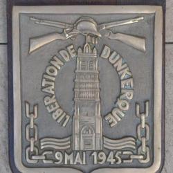 Médaille Commemorative Liberation Dunkerque-Grande Plaque Bronze 4 Kilos