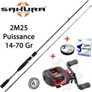 Daiwa Procaster+PR100L Baitcasting Combo Red