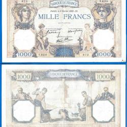 France 1000 Francs 1939 Ceres Et Mercure Grand Billet Franc