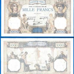 France 1000 Francs 1939 Ceres Et Mercure Grand Billet Franc