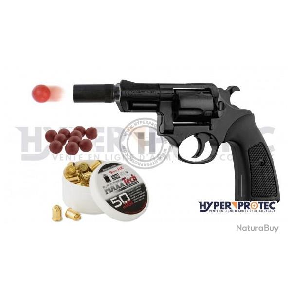 Pack Dfense Arme  blanc competitive revolver noir alarme 9 mm