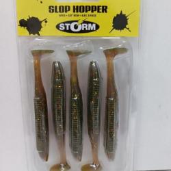 !! STORM SLOP HOPPER 3,5" GOLD GLITTER MOTOROIL UV 9 CM  4,8G