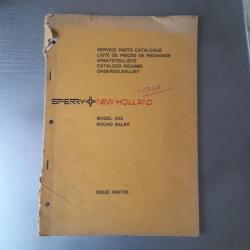Catalogue pièces de rechange de balleuse, rammasseuse Sperry New Holland. Model 850. 1977