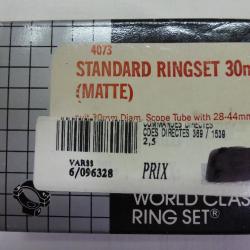 Collier TASCO STANDARD RINGSET 30mm acier ref 4073