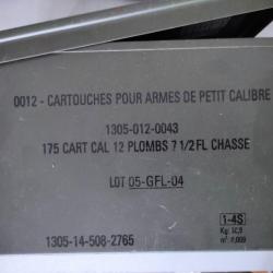 Caisse munitions cal .12 Armée