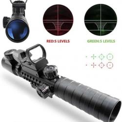 lunettes de tir Tactical Airsoft Rifle Scope de Chasse fusil air scopes Illuminé 3-9x32EG 3 en 1