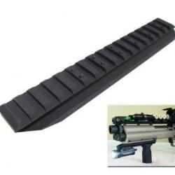 Rail Picatinny extended pour KSG Marui gaz - Aluminium CNC / Noir - WiiTech