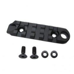 Rail Picatinny 5 Slots avec mount sangle QD pour KeyMod - Aluminium 6063 CNC / Noir - WiiTech