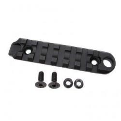 Rail Picatinny 7 Slots avec mount sangle QD pour KeyMod - Aluminium 6063 CNC / Noir - WiiTech