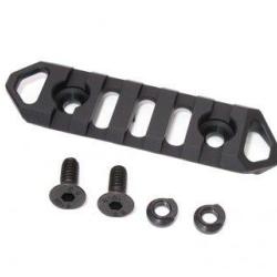 Rail Picatinny Lite 5 Slots pour KeyMod - Aluminium 6063 CNC / Noir - WiiTech