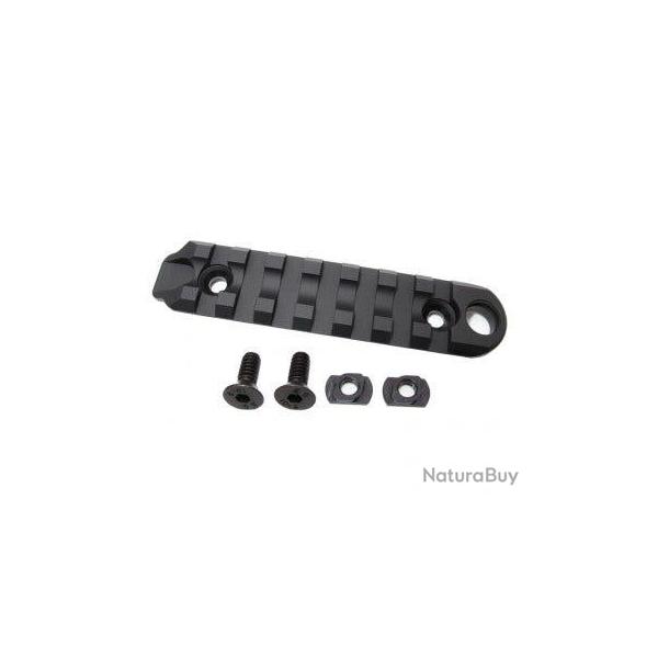 Rail Picatinny 7 Slots avec attache-sangle QD pour M-LOK - Aluminium 6063 CNC / Noir - WiiTech