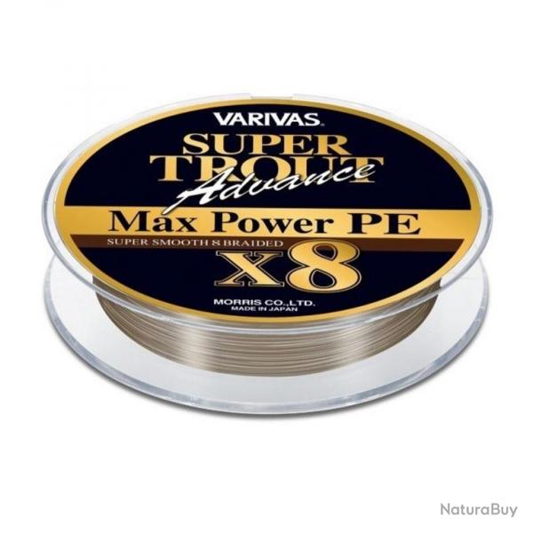 Tresse Varivas Super Trout Advance Max Power PE X8 150m Gris 150m PE 0.6 14,5 lbs