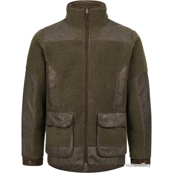 Veste chaude en fourrure de fibres polaires Couleur vert fonc