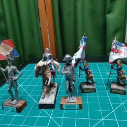 LOT DE 5 FIGURINES NAPOLEON BONAPARTE, LES ETAINS DU PRINCE ET  COBRA EDITIONS, PREMIER EMPIRE