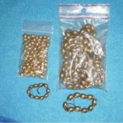 Perles en laiton massif (petit modèle) appelées "OLIVES" ! Indianistes, Reconstitutions, Trade.
