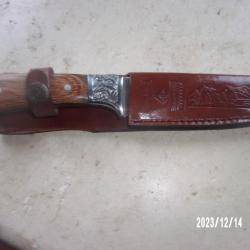 couteau de chasse great seal 1907 etui cuir