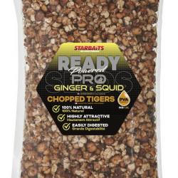 Noix Tigré Starbaits Probiotic Ready Seeds Ginger Squid Chopped Tigers 1Kg