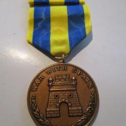 War With Spain 1898 Medal Army