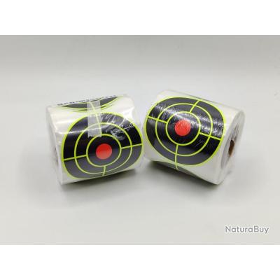 100 pièces cibles de chasse 8X8 pouces papier auto-adhésif réactif