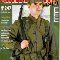 Militaria magazine 247, rations canadiennes, équipement individuel soldat allemand ww2, rangers coré